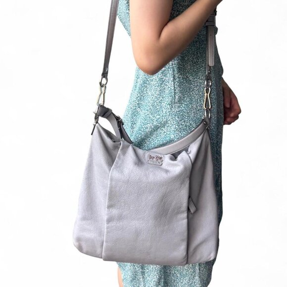 Coach Silver Leather Backpack - Picture 2 of 8